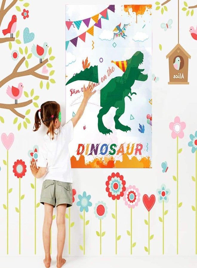 T-Antrix Pin The Tail on The Dinosaur Game -Dinosaur Party Games for Kids Boys with 21'' x 28'' Poster, Reusable Tails Party Supplies for Kids Girls Birthday Party Favor Sets - Image 5